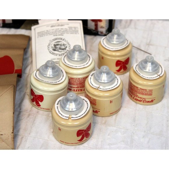 VTG 90s Snow-Lites Lamplight Set 6 Vtg Early 2000s Paper Bag Christmas Holiday - Picture 2 of 9